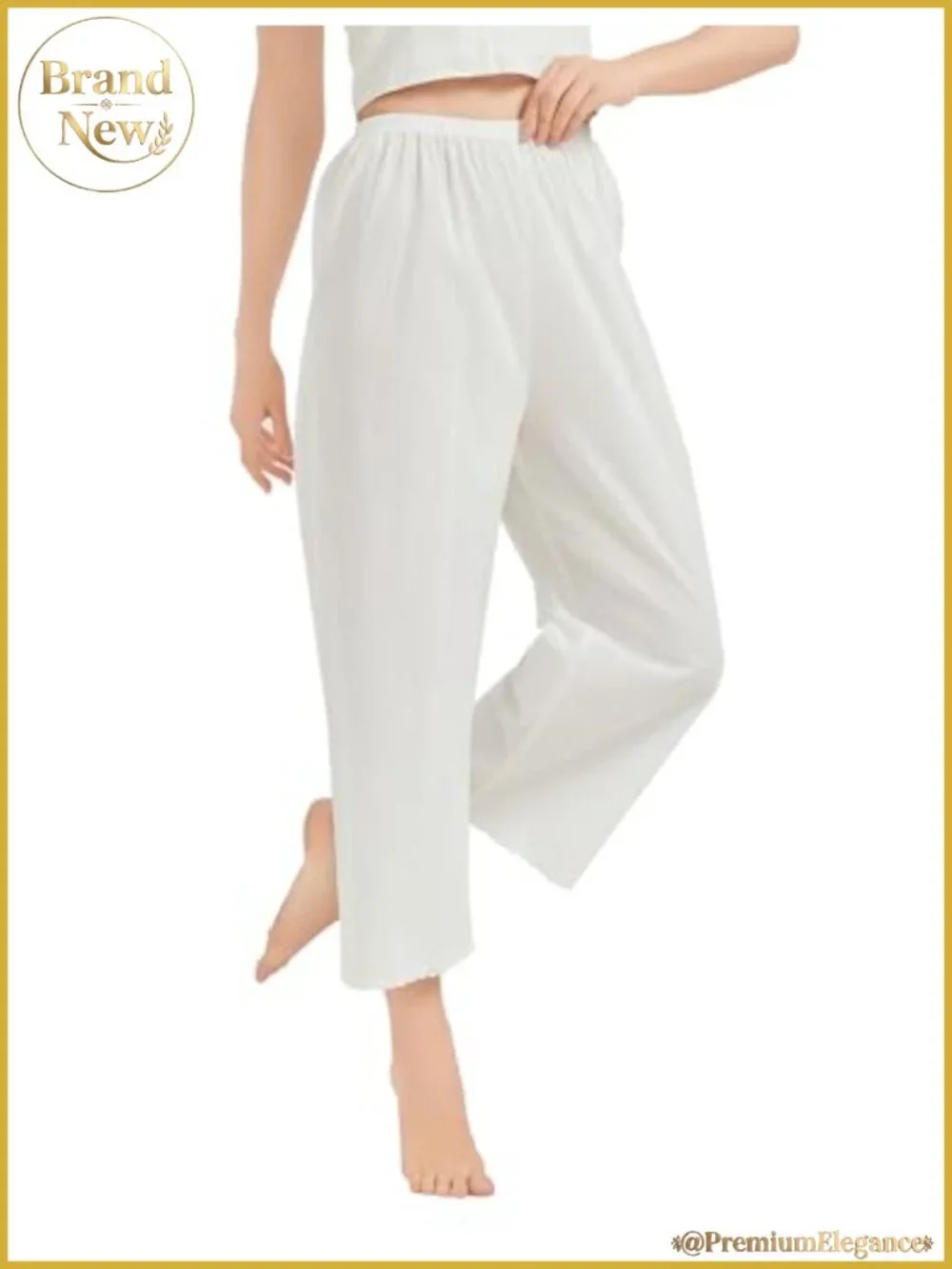 Women's 100% Cotton Half Slip Lace Trim Pettipants Loungewear